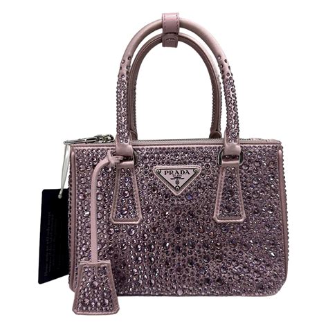 Prada Borsa Galleria Mini Con Cristalli 